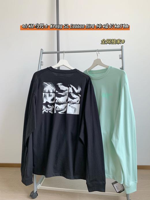 点此购买 始祖鸟春秋季男士Kragg SL Cotton Bird纯棉长袖T恤 bk 329897 商品图0