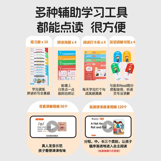 【新品】LWT拼读无忧自然拼读学习系列4个级别66册（不含笔）（小七老师） 商品图4