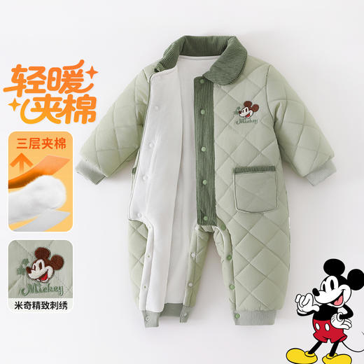 【英伦风】2025秋冬新款男女宝宝夹棉连体衣户外防风保暖哈衣爬ZD4EL021 商品图4