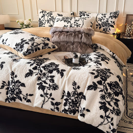 自然醒美拉德风格兔毛系列四件套QJ 商品图0