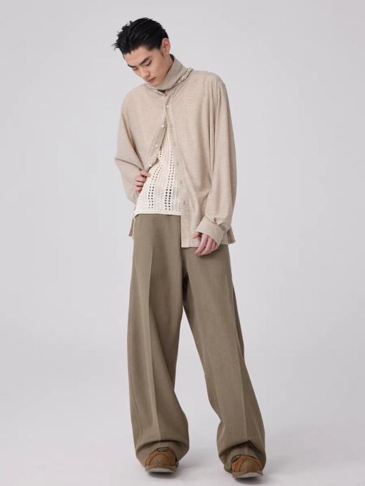 Simple Project/Y2576/编绳领垂坠针织衬衫 商品图3