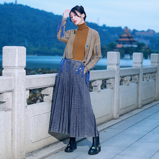 大浪潮汐牛仔阔腿裤 | 性价比超高 | 百搭显瘦有现货 商品图0