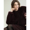 COCOBELLA25新款环保皮草无领外套女秋冬泰迪中长大衣FU3107 商品缩略图1