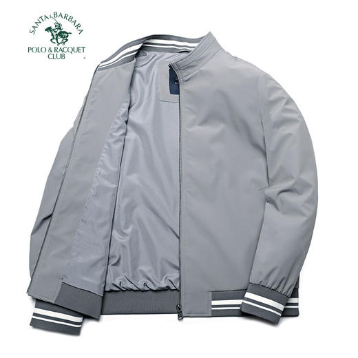 【大都会店】圣大保罗 牛奶丝四面弹春季罗纹立领修身版通勤商务休闲外套-PS25WJ050M 商品图4