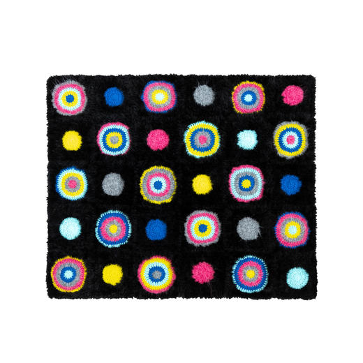 苏苏姐家孟菲斯圆点毯手工diy钩针编织皮草线毛线团自制材料包 商品图4