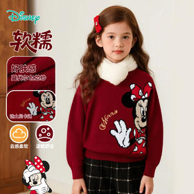 迪士尼秋季25新款女童套头毛衣针织上衣ZD3ES058