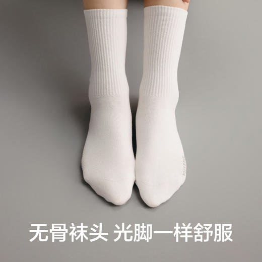 【新品上新】【加长筒】有棵树10A级抗菌消臭女士中筒袜3双装-S4048 商品图3