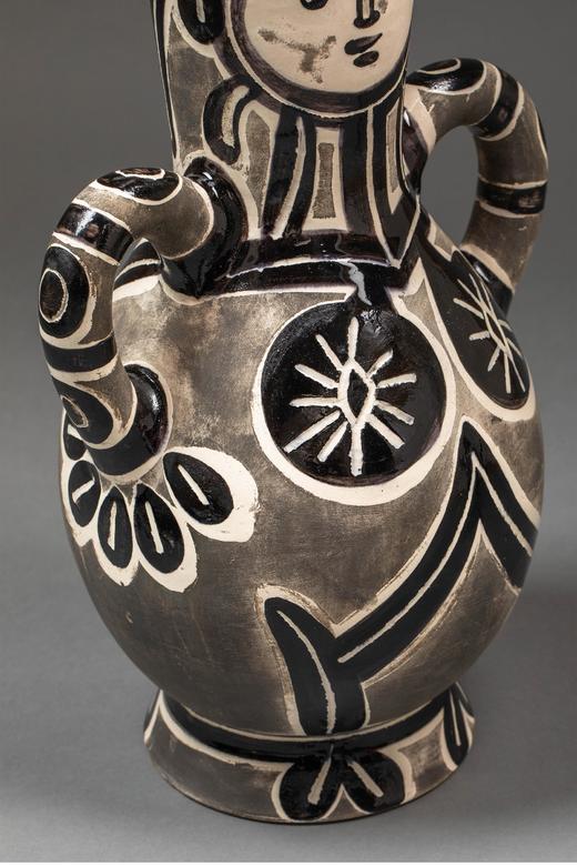 独角鹿西洋古董西班牙艺术巨匠毕加索与法国Madoura工坊合作出品限量装饰陶瓶「Vase deux Anses Hautes (A.R.213) 双高耳壶 213」 商品图5