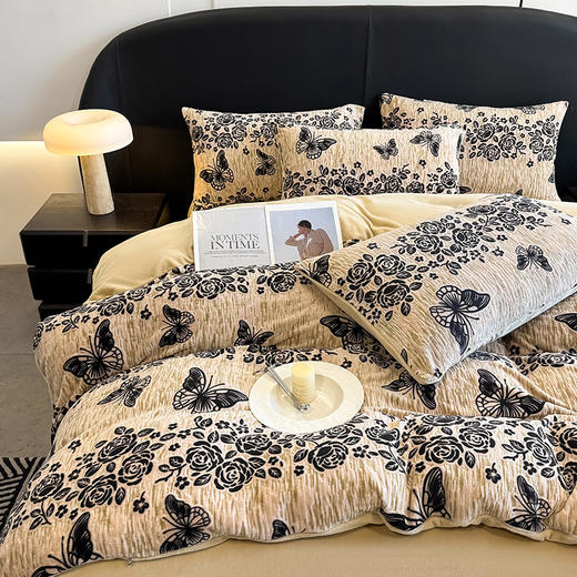 自然醒美拉德风格雕花牛奶绒四件套QJ 商品图10