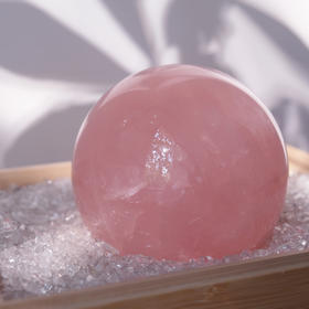 天然 粉水晶球