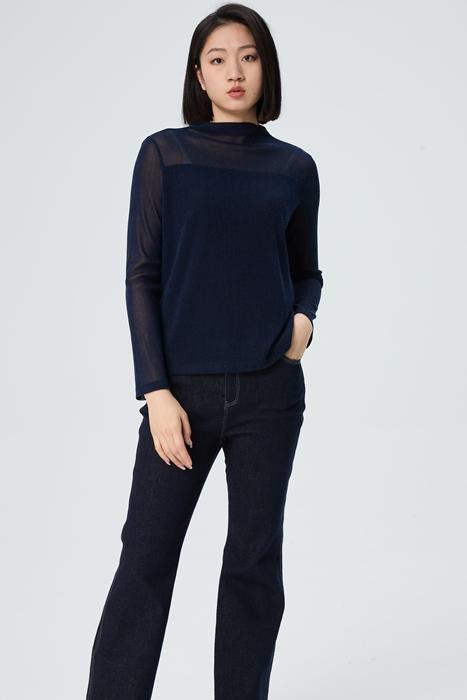 【老客户必入超好看】水淼加大码女装胖MM2025冬新款新品高弹百搭网眼套头衫1429 商品图1