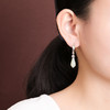 【玉兰清心】S925纯银镀金和田玉翡翠复古玉兰花耳环【CW-EJ00541】 商品缩略图3
