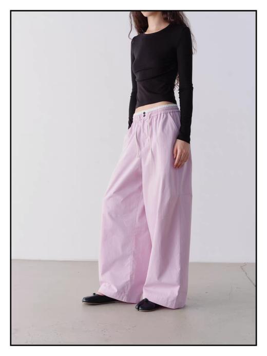 shyshystill/shy202506022/“霜粉糖果”双腰头直筒宽松休闲长裤 商品图0