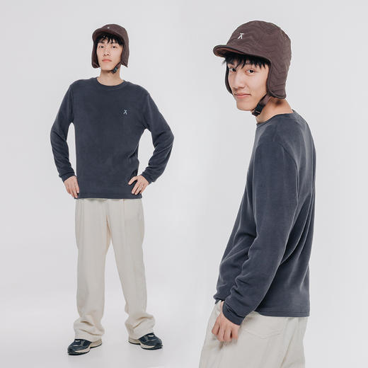 【出游季特惠-品牌福利】ACMEITEM爱棵米亲子款男士抗菌圆领抓绒长袖T恤GAG3340100EGAG3343124G 商品图2