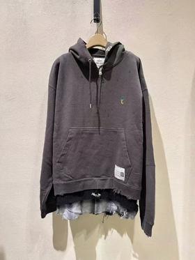 中性款半拉链连帽卫衣019