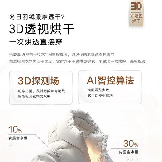 卡萨帝（Casarte）洗烘套装 CE B10LWDWAU1+CG S10TGWAU1 商品图6