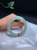 620726，56.3飘绿圆条手镯。12.5mm，条形好，整条带浅绿底，干净清爽，完美的 商品缩略图4