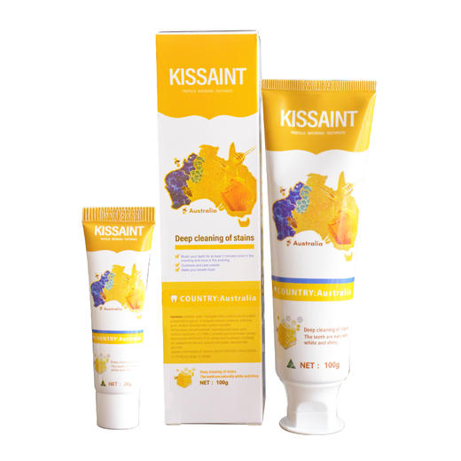 热卖！「拍6支立减10元」Kissaint 蜂胶白净牙膏 清洁 亮齿 温和不刺激 澳洲原装进口 100g/支 商品图8