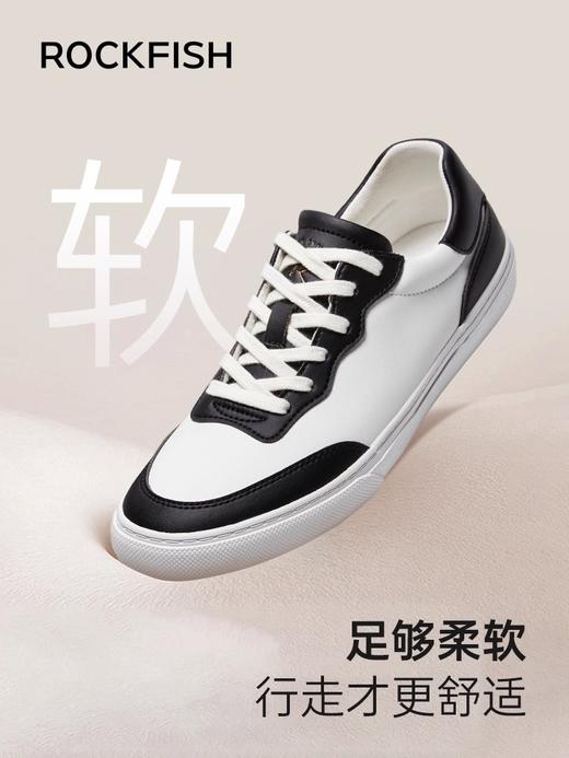 Rockfish板鞋女情侣休闲运动鞋复古百搭德训鞋女款平底熊猫鞋 商品图4