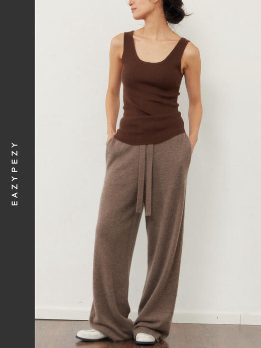 抗起球重磅羊绒阔腿裤 商品图3