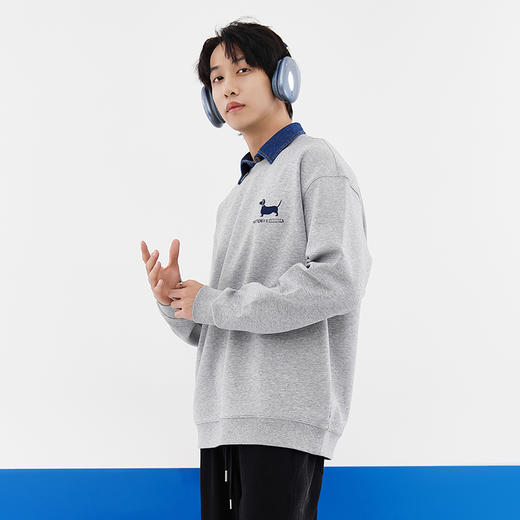 【断码清仓】HX 秋季圆领卫衣宽松版型C106530035101联名款 商品图4