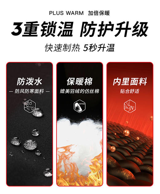 宇航服核心材料 聚酰亚胺科技棉 防风御寒轻盈舒适无负担棉外套  3重锁温5秒升温 男女款轻量化棉服BSW25067 商品图1