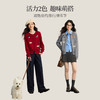 【09/10新品】熙世界卡通小狗针织开衫女2025年秋季新款复古刺绣圆领毛衣短外套 商品缩略图2