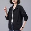 百媚生 长袖翻领拉链开衫短款夹克外套0058 商品缩略图2
