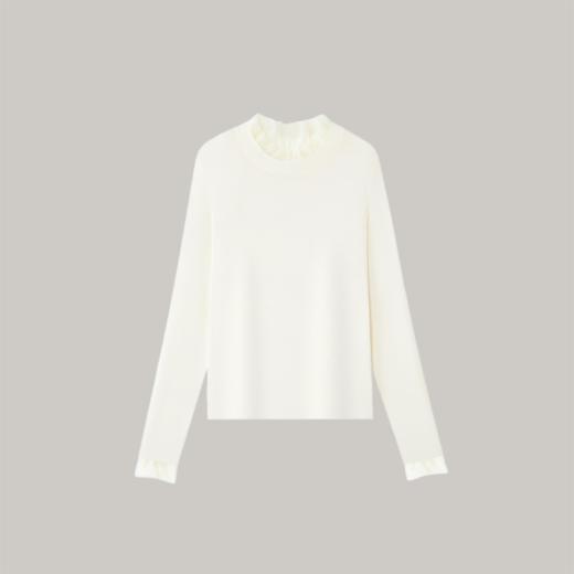 女士拼接荷叶领百搭打底衫T恤女打底衣内搭【FF25809】 商品图2