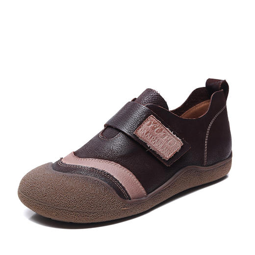 FR 85111民族风拼色魔术贴休闲平底单鞋 商品图4