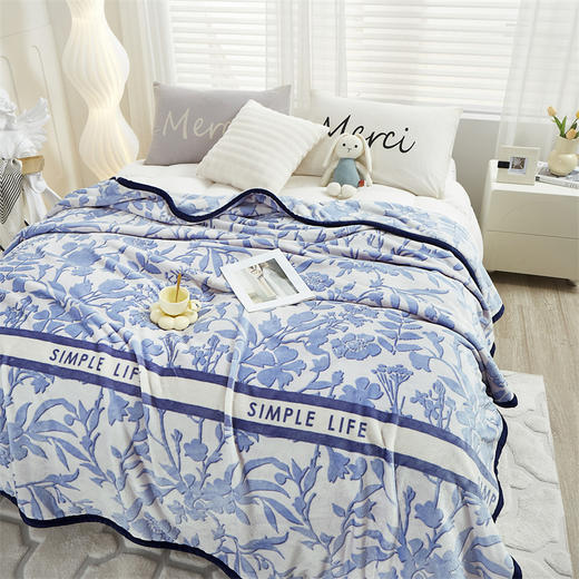 【品牌直发】加倍生活 双面云貂绒毛毯 外出休闲毯/办公披肩毯/午睡毯/居家保暖床单/居家空调毯/沙发毯 商品图2