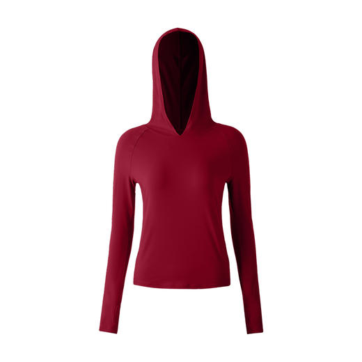 【润肤红石榴】爱帝女式超柔磨毛连帽打底衫 商品图9