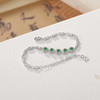 【烟雨点翠】S925纯银翡翠几何圆珠手链【CW-SL11765】 商品缩略图1