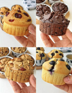 天赐皇家牧场麦芬，蔓越莓麦芬/巧克力麦芬，组合装，无添加，220克