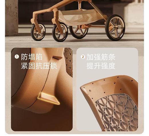 【5F】英氏  德拉玛遛娃神器可坐可躺高景观轻便折叠婴儿车溜娃手推车宝宝Q2 商品图5