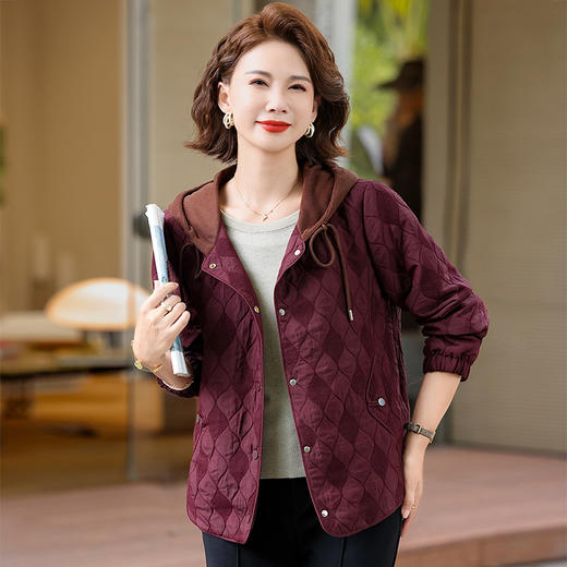 FW 8876外套洋气撞色连帽夹克风衣 商品图1