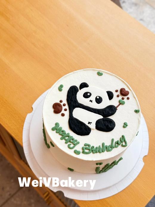 多款式~熊猫花花国宝可爱卡通手绘蛋糕-低糖处理无添加 商品图0