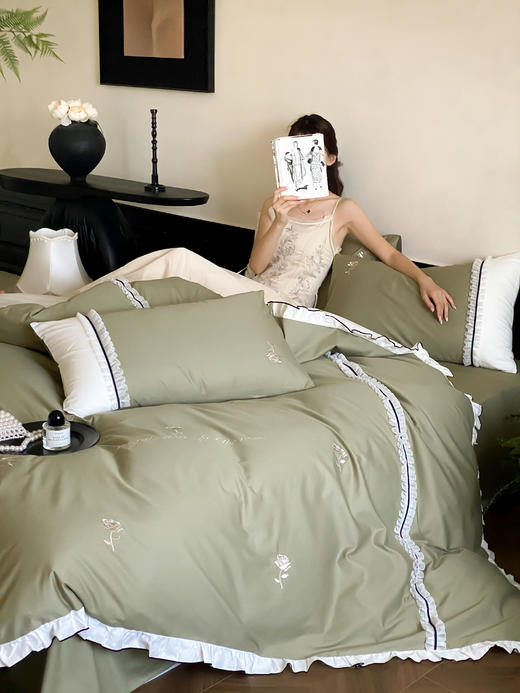 自然醒全棉水洗棉刺绣四件套-玫瑰园AN 商品图10