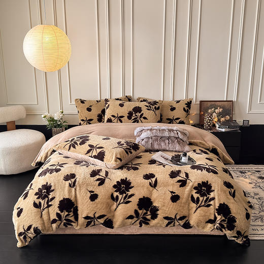 自然醒美拉德风格兔毛系列单被套QJ 商品图1