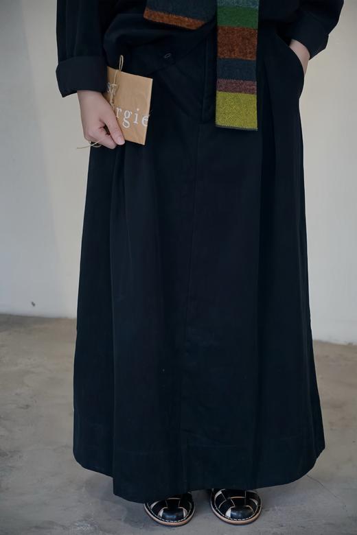 elsa esturgie黑色半松紧半裙 商品图0