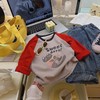 【🥰绝美穿搭39.9元任选3件 】90-160码儿童插肩撞色秋冬款长袖T恤卡通洋气上衣聚 商品缩略图5