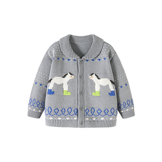 【艺术家联名】迷你巴拉男童宝宝针织开衫2025秋新品不易变形上衣 商品图4