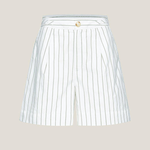 G2000女装FW25商场新款【全棉】舒适亲肤百搭条纹休闲短裤53263300 商品图0