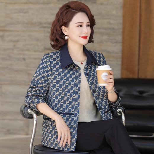 FW A8615外套洋气时尚休闲翻领外套薄 商品图2