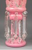 独角鹿西洋古董法国出品花卉主题手绘描金装饰粉色菠萝樽造型水晶流苏烛台一对 商品缩略图4