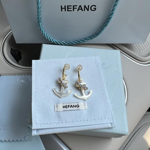G486何方珠宝闪闪船锚耳环耳钉轻奢饰品耳饰配饰女生日礼物 商品图1