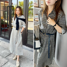 2509204   衬衫式 真丝连衣裙 2色