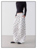 shyshystill/shy202506046/白色棉质大波点抽绳休闲宽松长裤 商品缩略图0