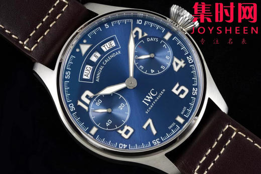 IWC万国 AZ飞行员系列 空中霸主 大飞行员 大飞动显 飞行员万年历 透底设计 男士腕表 商品图5