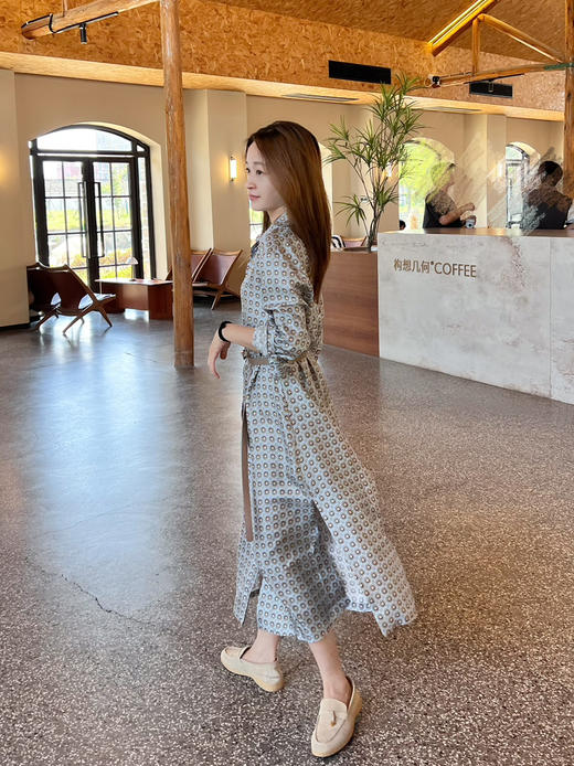 2509204   衬衫式 真丝连衣裙 2色 商品图2